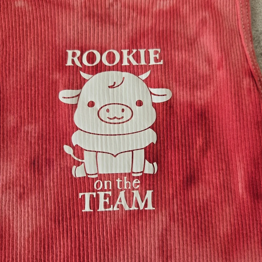 Rookie On The Team Buffalo Bills Red Tie-Dye Tank Top